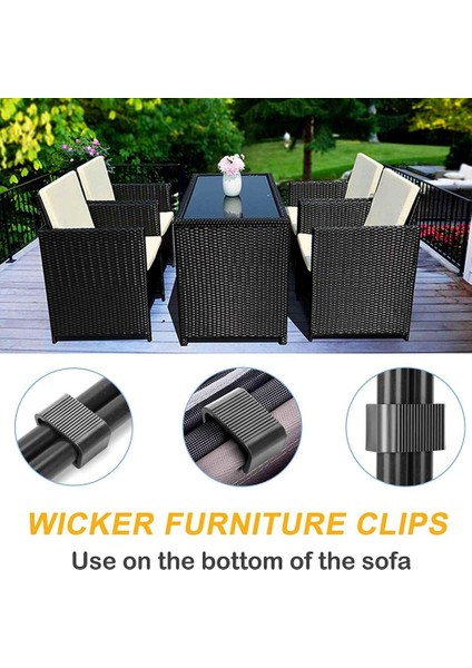 Adet Bahçe Mobilya Klipleri Anti-Deforme Rattan Mobilya Konnektörleri Açık Kanepe Plastik Kelepçeler Hasır Sandalye (Yurt Dışından) fiyatları