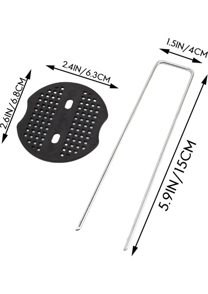 Şeklinde Bahçe Mandalları 80 Adet Membran Mandalları 6 Inç Bahçe Peyzaj Zımbaları 3mm Kalınlığında Otları Sabitlemek Için Zemin Mandalları (Yurt Dışından) indirimleri