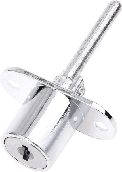 19MM Silindir Kafası Çapı Gümüş Ton Metal Çekmece Piston Kilidi 2 Tuşlu (Yurt Dışından)