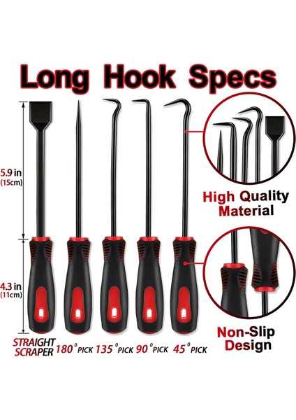 Otomotiv Onarım Hortumu Contası Yağ Keçesi Tornavida Çektirme Aleti Çıkarmak Için Kazma ve Kanca Takımı (11 Adet) (Yurt Dışından) modelleri