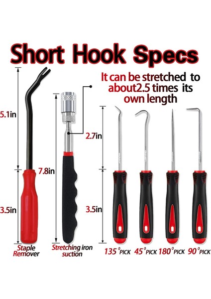 Otomotiv Onarım Hortumu Contası Yağ Keçesi Tornavida Çektirme Aleti Çıkarmak Için Kazma ve Kanca Takımı (11 Adet) (Yurt Dışından) fırsatları