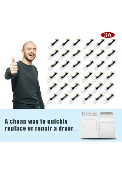 3392519 Whirlpool Için Kurutma Makinesi Termal Sigortası (36 Paket) WP3392519 3388651 AP6008325 (Yurt Dışından)