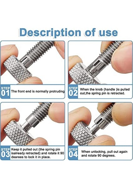 Adet El Geri Çekilebilir Yaylı Piston, Tırtıllı Saplı, Kilitleme M6 Tipi Hızlı Bırakma Pimleri Haddeleme Araç Kutusu Için (Yurt Dışından)