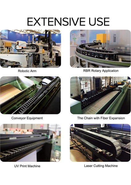10 x 20MM 1m Her Iki Tarafta Açık Plastik Çekme Halatı Kablo Çekme Zinciri (Yurt Dışından) fırsatları