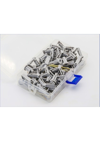 60 Adet Plastik Alçıpan Dübeli M8X50MM Duvar Dübeli Tıkacı M3.5 Kendinden Kılavuzlu Vida Alçıpan Için Kelebek Dübeli (Yurt Dışından)