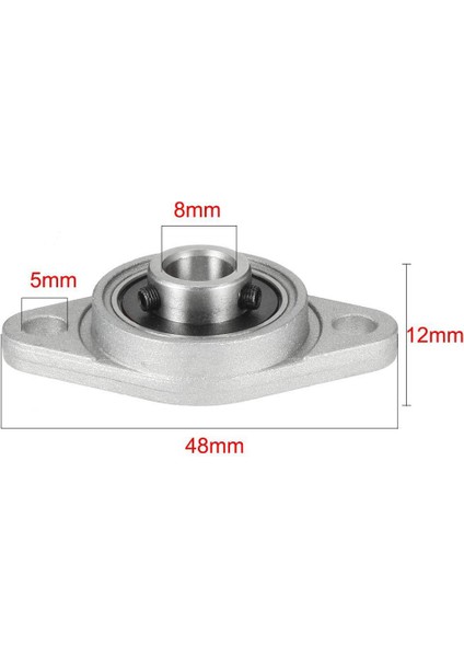 4 Adet KFL08 Yastık Blok Rulman 8 mm Delik Çapı Çinko Alaşım Eşkenar Dörtgen Flanş Rulman Cnc (Yurt Dışından)