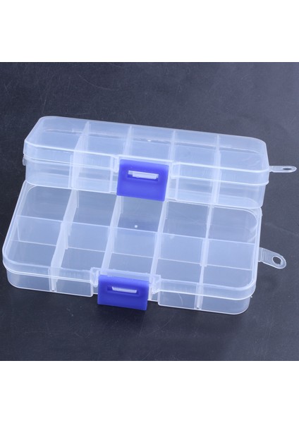 2 Adet 10 Yuvalı Taşınabilir Plastik Dirençler Bileşen Kutusu Kutusu (Yurt Dışından)