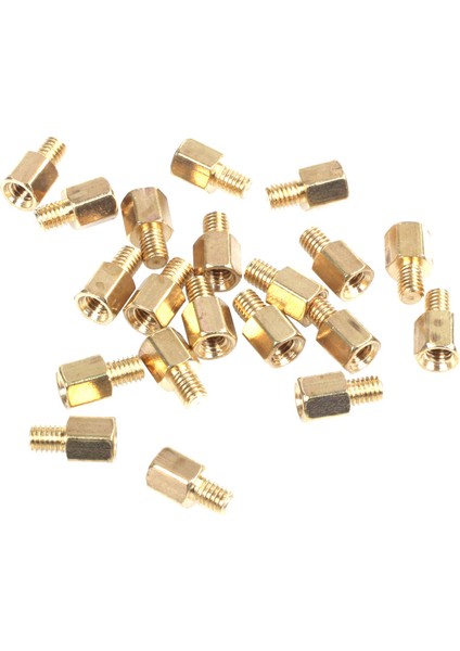 20 Adet Pc Pcb Anakart Ara Parçası Altıgen Pirinç M3 * 5 + 4 mm (Yurt Dışından)