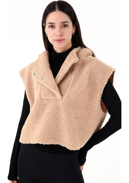 Chic Casual Kadın Peluş Yelek Camel