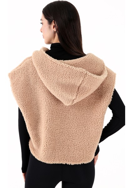 Chic Casual Kadın Peluş Yelek Camel