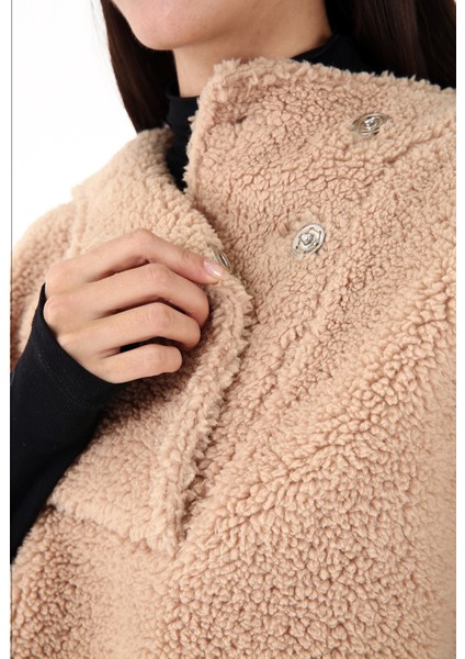 Chic Casual Kadın Peluş Yelek Camel