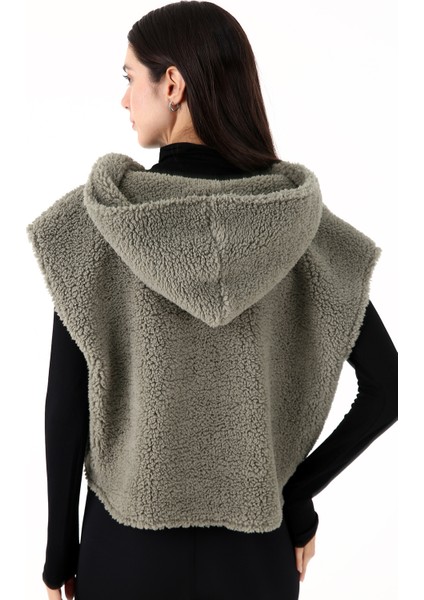 Chic Casual Kadın Peluş Yelek Yeşil fırsatları