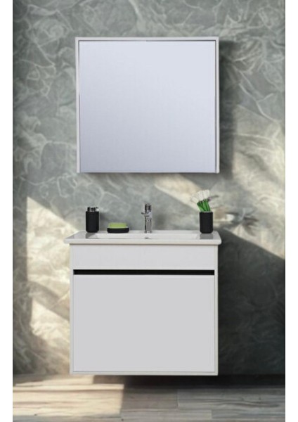 Sözcan Yıldız Banyo Dolabı Takımı 55 cm Beyaz