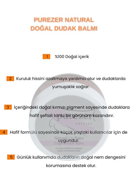 Doğal Dudak Balmı / Lip Balm 10 ml