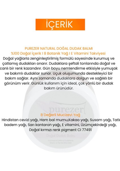 Doğal Dudak Balmı / Lip Balm 10 ml