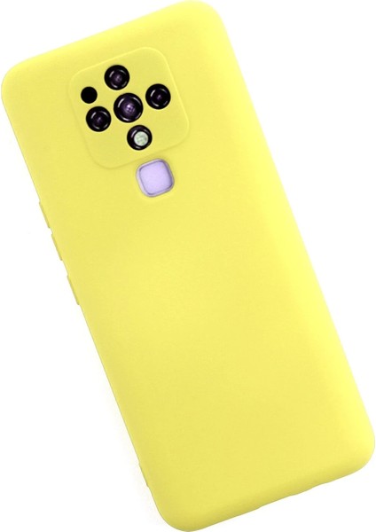 Tecno Camon 16 Kılıf Nano Içi Kadife Silikon - Sarı Ynsmr