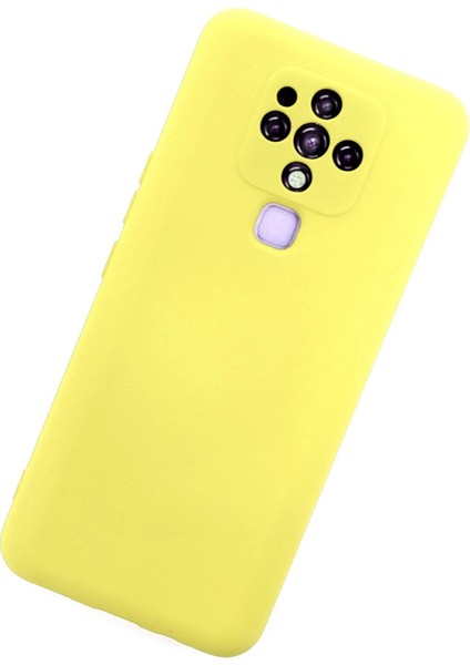 Tecno Camon 16 Kılıf Nano Içi Kadife Silikon - Sarı Ynsmr