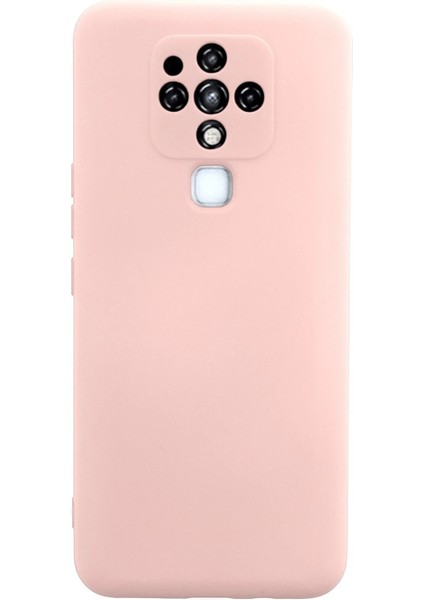 Tecno Camon 16 Kılıf Nano Içi Kadife Silikon - Pudra Ynsmr