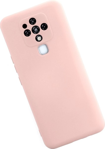 Tecno Camon 16 Kılıf Nano Içi Kadife Silikon - Pudra Ynsmr