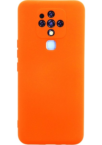 Tecno Camon 16 Kılıf Nano Içi Kadife Silikon - Turuncu Ynsmr