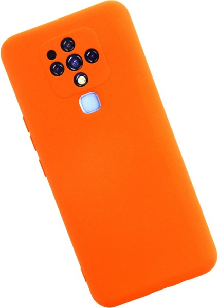 Tecno Camon 16 Kılıf Nano Içi Kadife Silikon - Turuncu Ynsmr