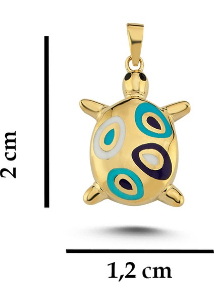 Kaplumbağa Mineli Altın Kolye Ucu AH133 fiyatları