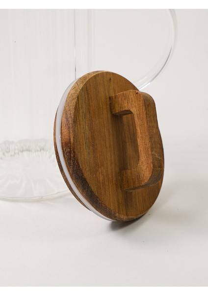 Carle Borosilikat Cam Akasya Kapaklı Sürahi (1300 Ml)