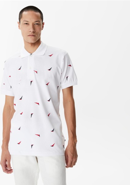 Erkek Beyaz Classic Fit Kısa Kollu Polo modelleri
