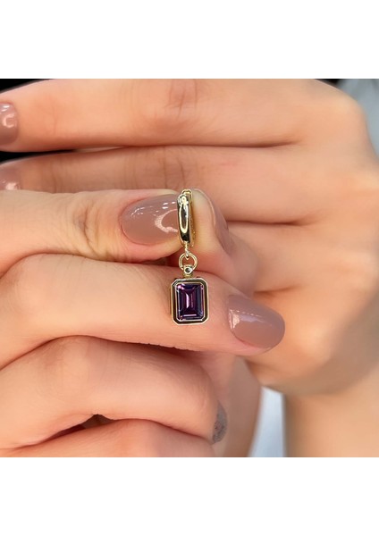 Ametist Taşlı Altın Küpe AHK08 fiyatları