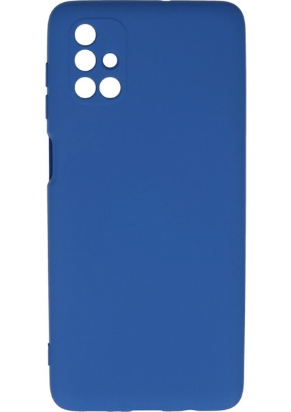 Samsung Galaxy M51 Kılıf Nano Içi Kadife Silikon - Mavi Ynsmr