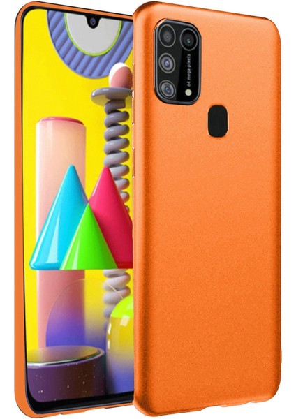Samsung Galaxy M31 Kılıf Nano Içi Kadife Silikon - Koyu Turuncu Ynsmr fiyatları