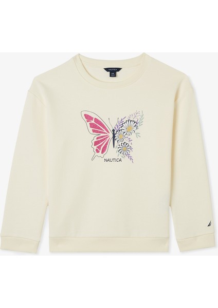 Knit Active Top Çocuk Krem Eşofman Üstü