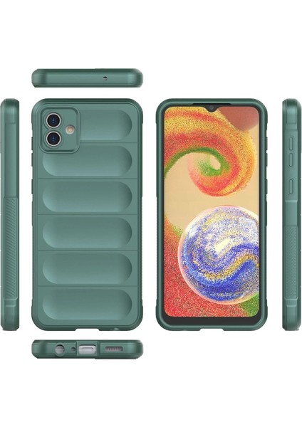 Samsung Galaxy A04E Kılıf Optimum Silikon - Koyu Yeşil Ynsmr