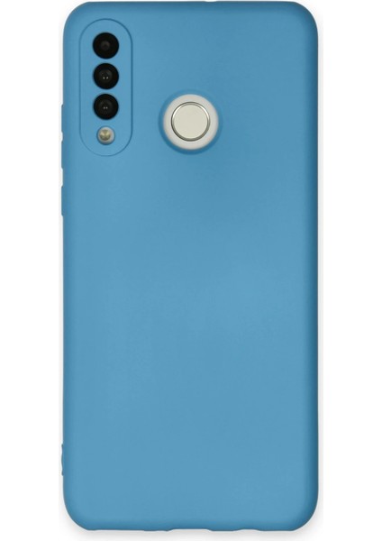 Huawei P30 Lite Kılıf Nano Içi Kadife Silikon - Mavi Ynsmr
