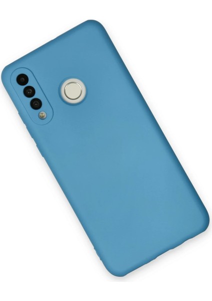 Huawei P30 Lite Kılıf Nano Içi Kadife Silikon - Mavi Ynsmr