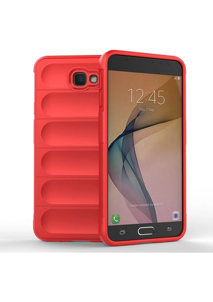 Samsung Galaxy J7 Prime Kılıf Optimum Silikon - Kırmızı Ynsmr