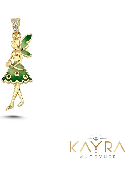 Su Perisi Mineli Altın Kolye Ucu AH31