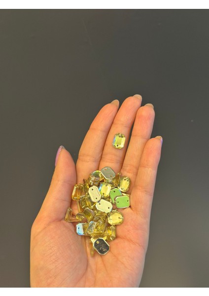 45 Adet 1 cm Sarı Dikme Boncuk Set