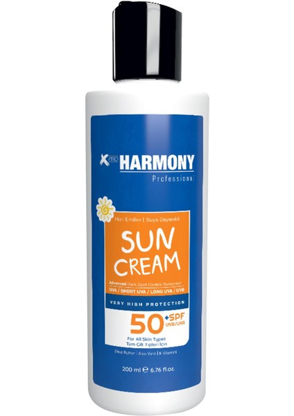 Sun Cream 50 Spf Uvb / Uva Suya Dayanaklı Güneş Kremi 200 ml