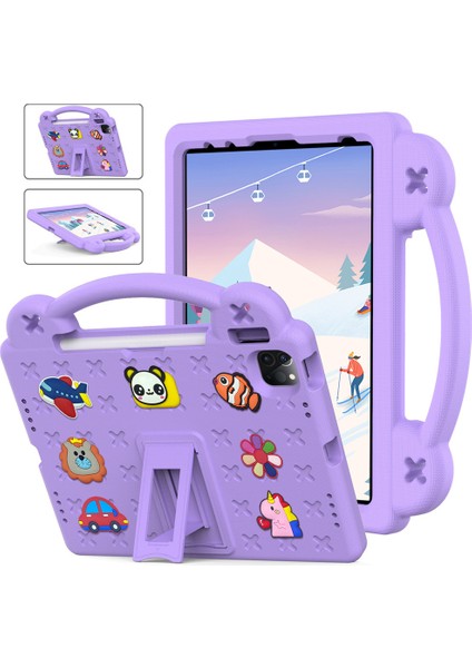 iPad Air 5./4. Nesil 10.9 Inç Tablet Kılıfı, Eva Çocuk Darbeye Dayanıklı Kılıf ve Saplı Stand iPad Air 5./4. Nesil 10.9 Inç (Yurt Dışından)