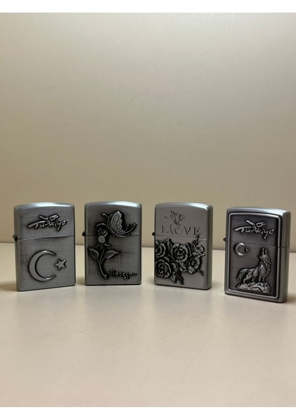 Metal Desenli Zippo Çakmak