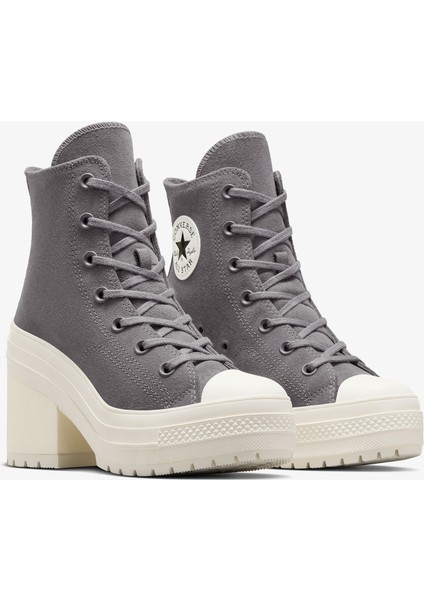 Chuck 70 De Luxe Heel Unisex Gri Deri Platform Sneaker fiyatları