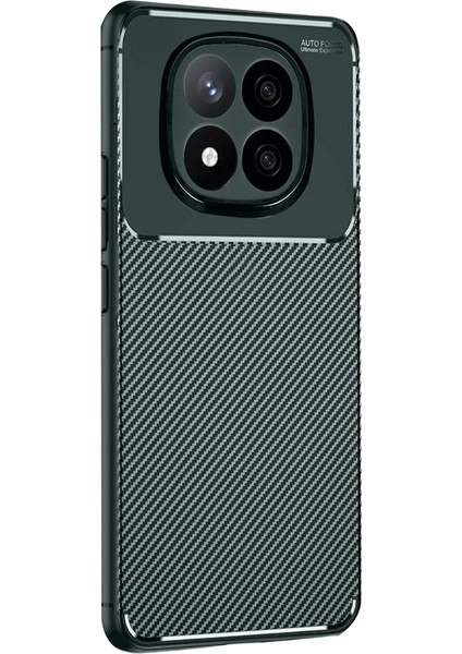 Xiaomi Redmi Note 14 Pro Plus Uyumlu Kılıf Negro Karbon Görünümlü Silikon Koyu Yeşil fırsatları