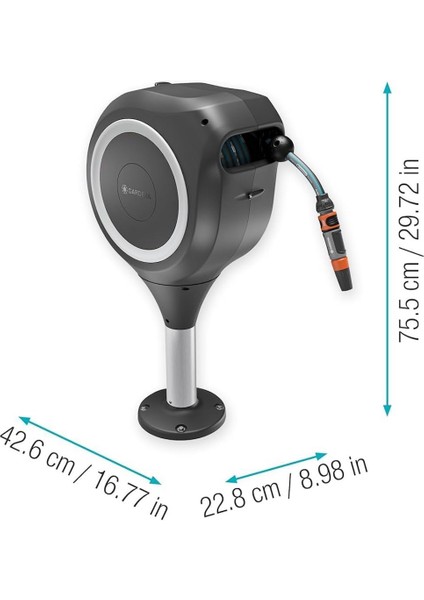 18617 Teras Içi Otomatik Hortum Makarası 20 mt