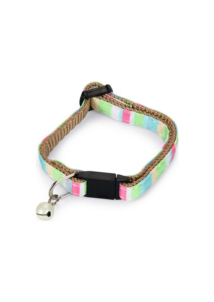 Yavru Kedi Boyun Tasması, Zilli, Yeşil, 16-32CM