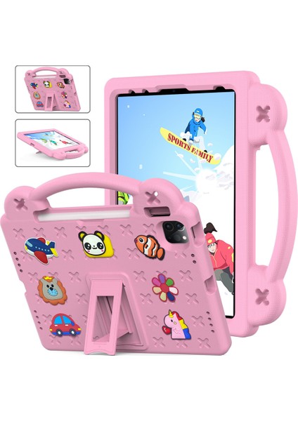 iPad 10.2 Inç 9./8./7. Nesil Tablet Kılıfı, Eva Çocuklar Için Darbeye Dayanıklı Kılıf, iPad 10.2 Inç 9./8./7. Nesil Için Saplı Stand (Yurt Dışından)