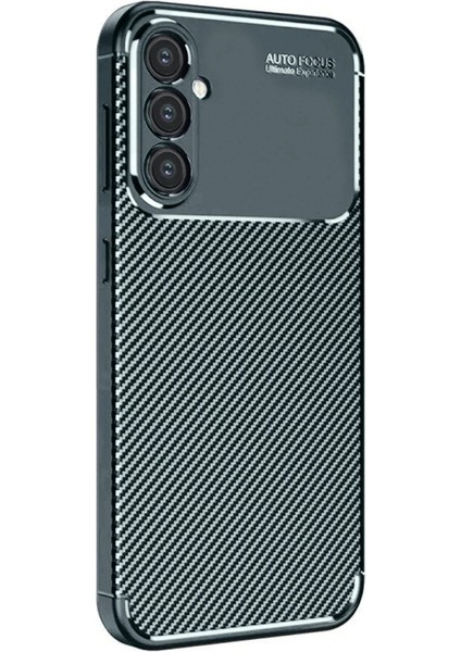 Samsung Galaxy A16 Uyumlu Kılıf Negro Karbon Görünümlü Silikon Koyu Yeşil