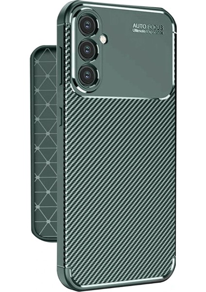 Samsung Galaxy A16 Uyumlu Kılıf Negro Karbon Görünümlü Silikon Koyu Yeşil fiyatları