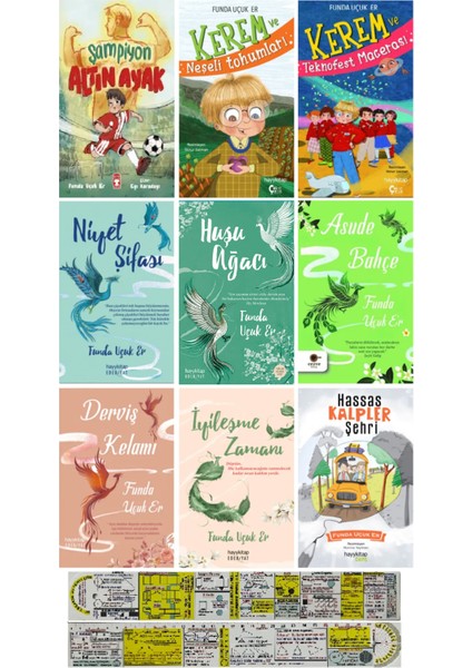 Çocuk ve Yetişkinler İçin 9 Kitap Set (Matematik Öğreten Cetvel) - Funda Uçuk Er
