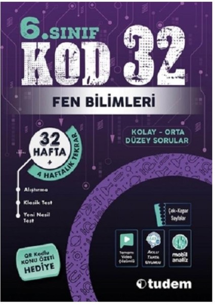 Tudem Yayınları Fen Bilimleri 6.Sınıf Kod 32